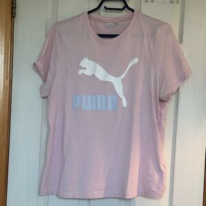 Ladies Puma Pink with light purple Logo Tee, size XL